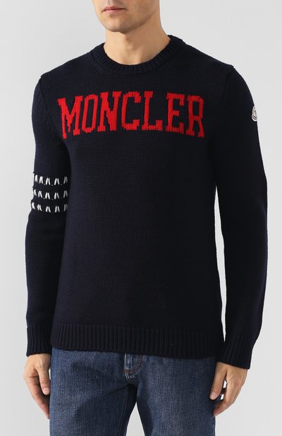 Шерстяной джемпер с логотипом бренда MONCLER, арт. D2-091-90337-00-969AE, фото 3