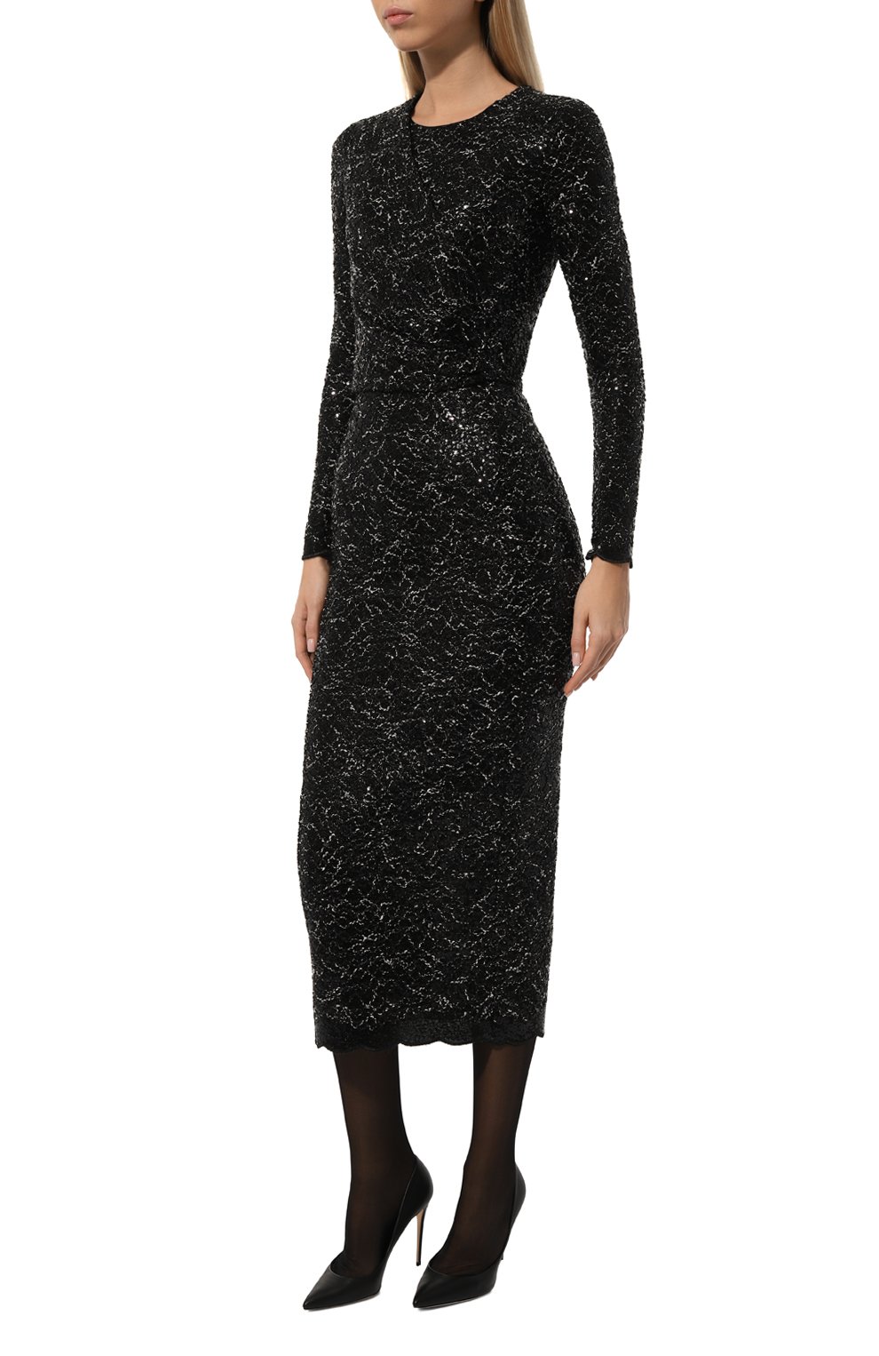 Платье с отделкой пайетками GIAMBATTISTA VALLI, арт. 24FWPVTE5098-12MIC, фото 3