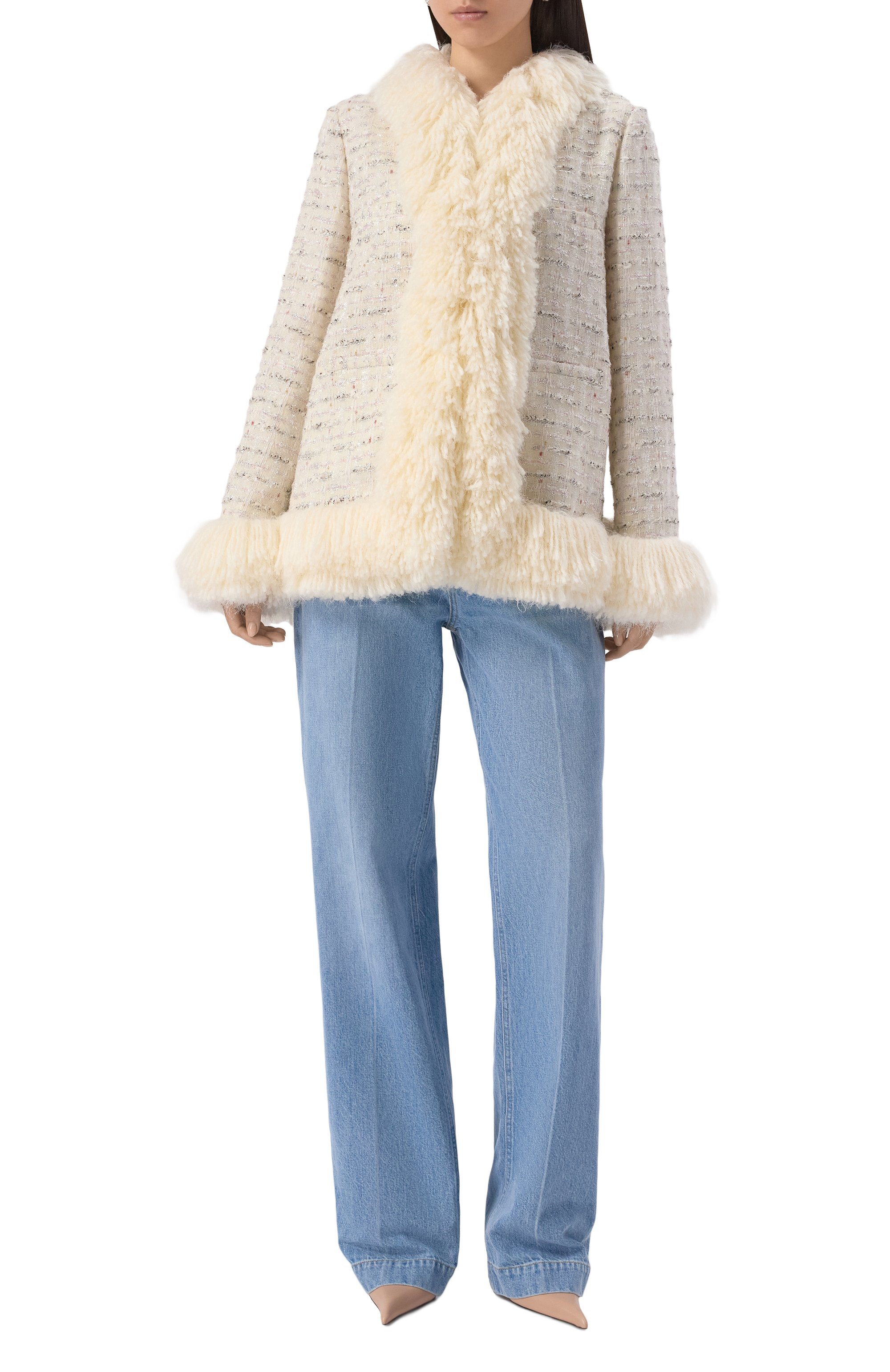 Твидовое полупальто GIAMBATTISTA VALLI, арт. 25FWPVCA8062/04LIN, фото 2