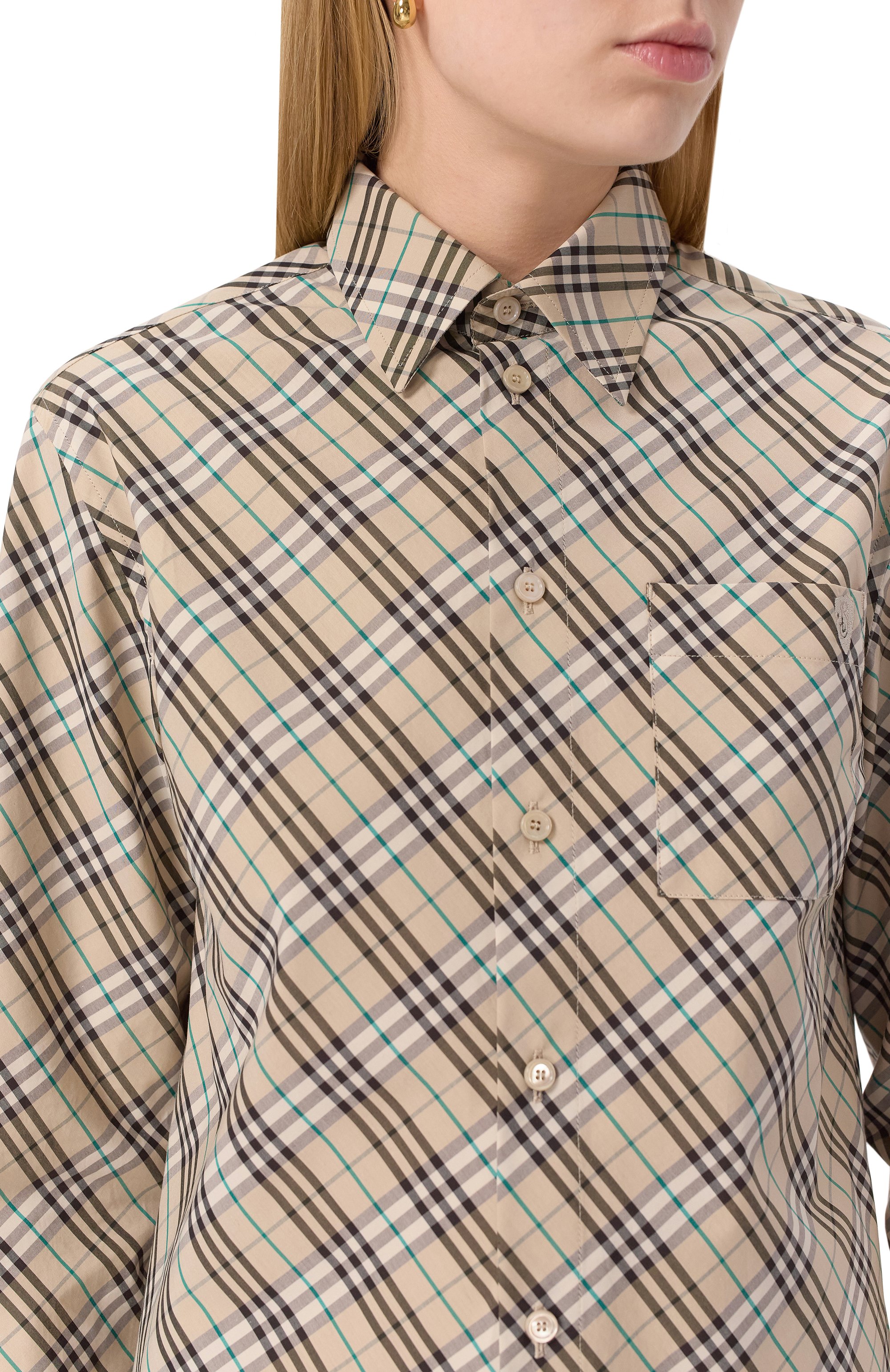 Хлопковая рубашка BURBERRY бежевого цвета по цене 97700 руб., арт. 8101133, фото 5 Хлопковая рубашка BURBERRY, арт. 8101133, фото 5