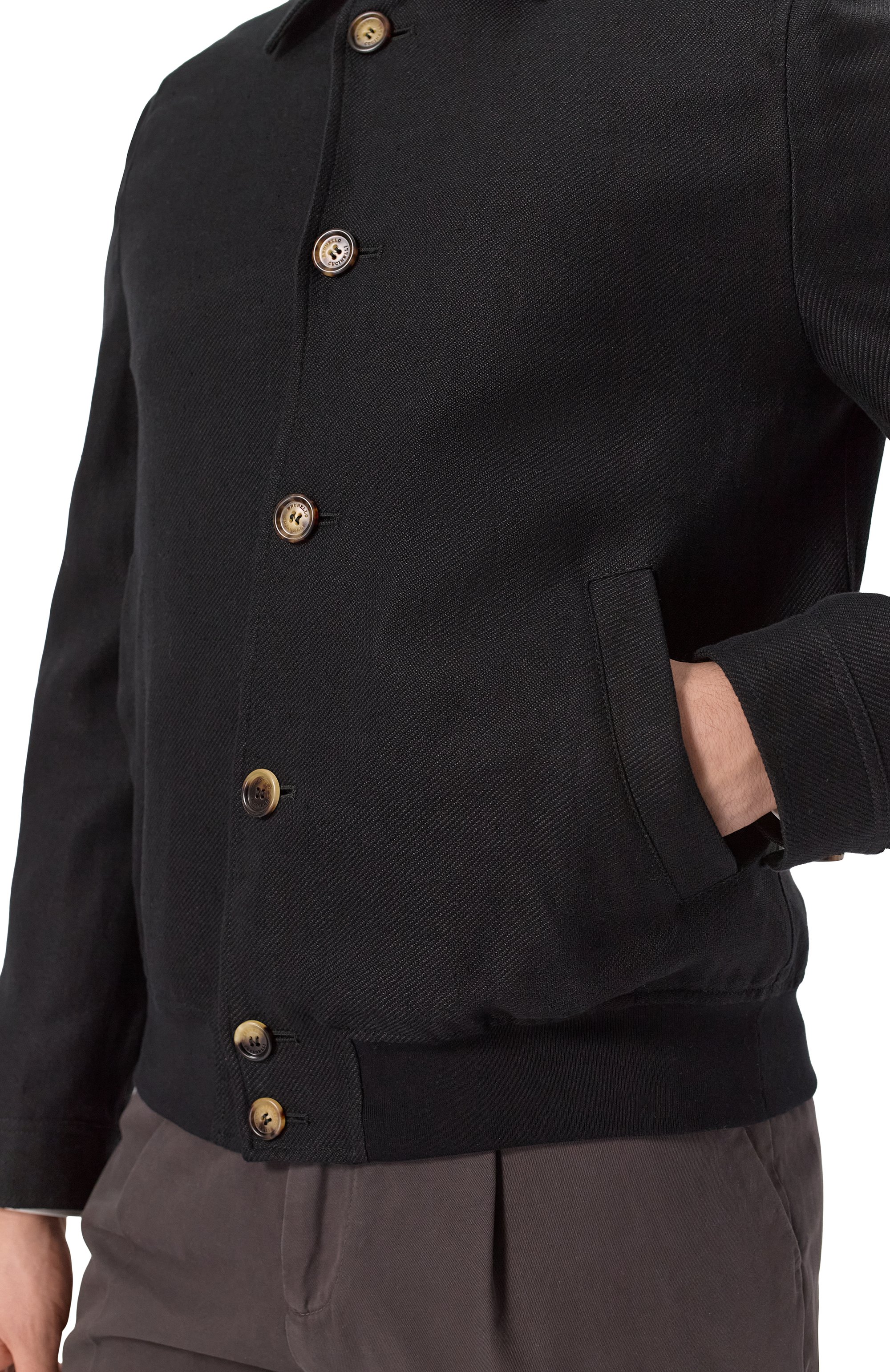 Бомбер изо льна и шерсти BRUNELLO CUCINELLI, арт. MW4826407, фото 5