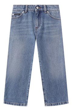 Детские джинсы DOLCE & GABBANA голубого цвета, арт. L42F81/LDC97/2-6 | Фото 1 (Нос: Не проставлено; Материал сплава: Проставлено; Детали: Потертости; Материал внешний: Хлопок; Ростовка одежда: 4 года | 104 см, 2 года | 92 см, 3 года | 98 см, 5 лет | 110 см, 6 лет | 116 см)