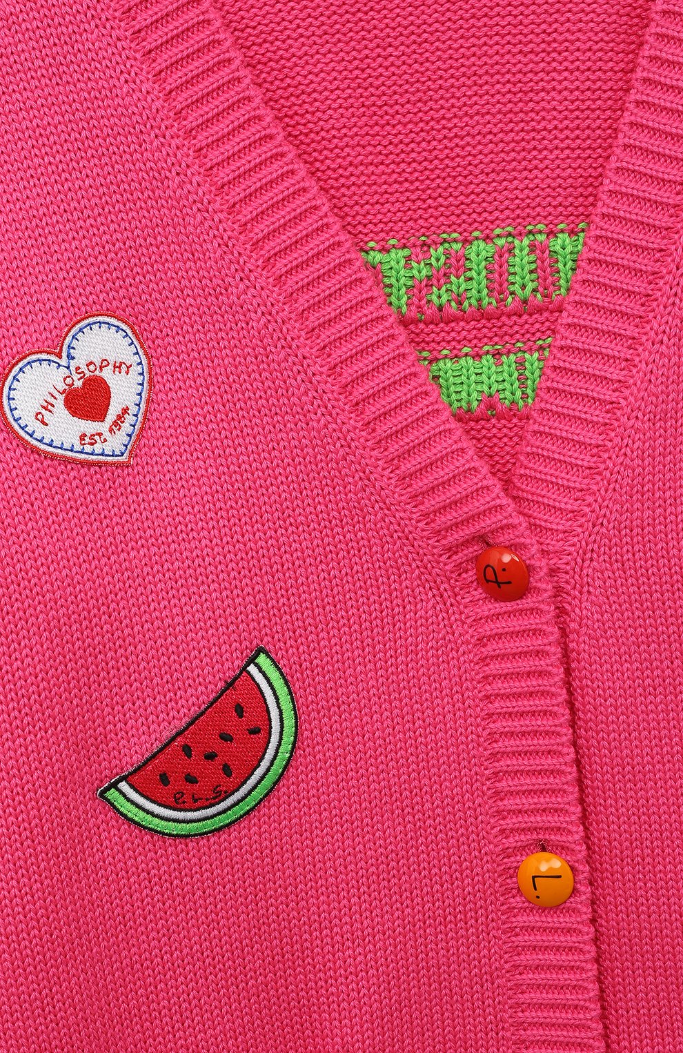 Хлопковый кардиган PHILOSOPHY DI LORENZO SERAFINI KIDS, арт. PJMA81C/FL209-BH026/3A-8A, фото 3