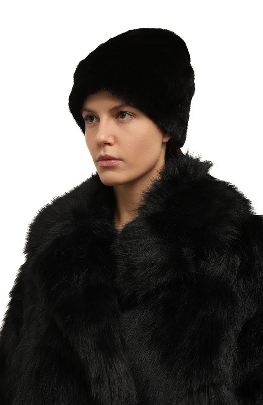 Шапка из меха норки VICTORIA KUSENKOVA 072800002675 Чёрный  072800002675 Фото 2