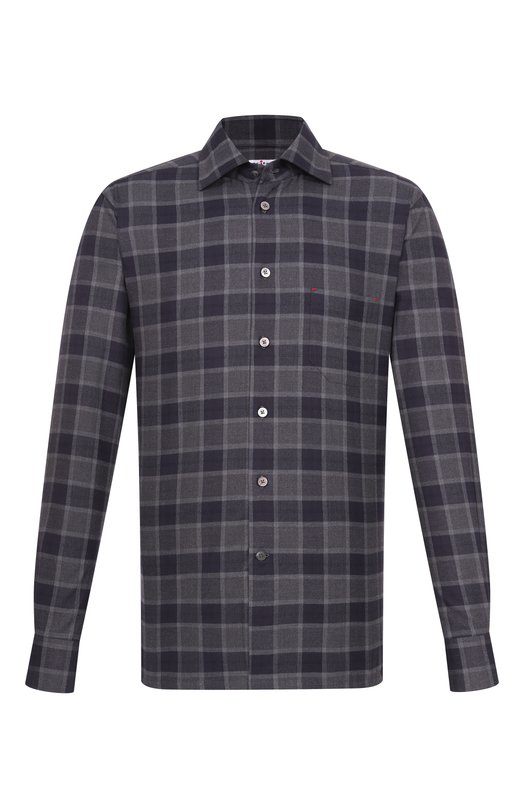 Хлопковая рубашка Kiton UMCNERH0943909 Синий UMCNERH0943909