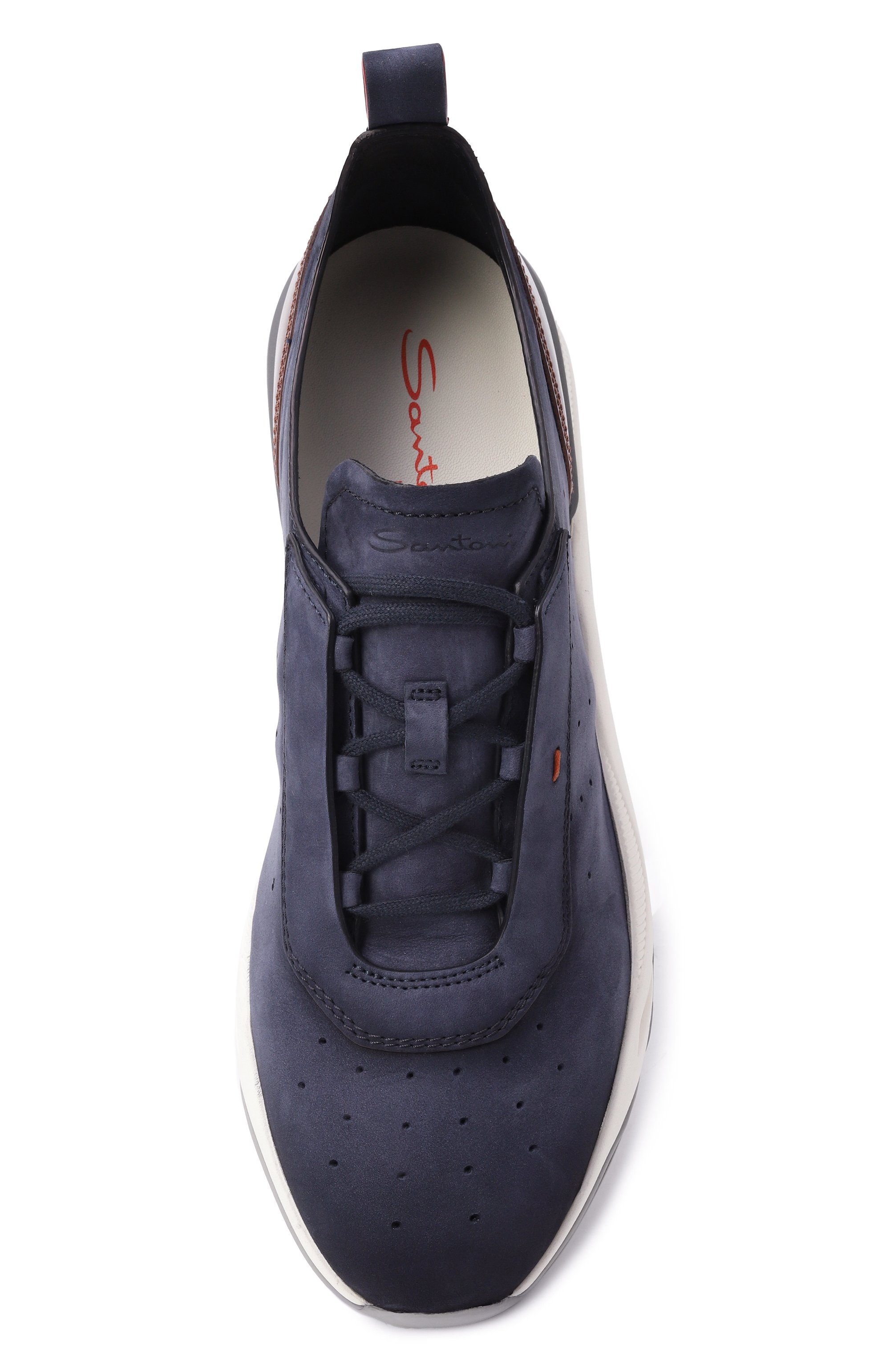 Кроссовки innova из нубука SANTONI темно-синего цвета по цене 79950 руб., арт. MBIG22032BGRT0PQ, фото 6 Кроссовки innova из нубука SANTONI, арт. MBIG22032BGRT0PQ, фото 6