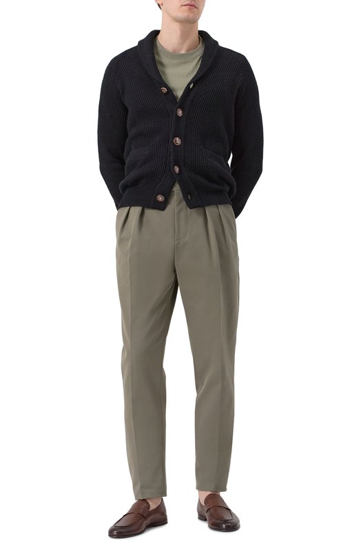 Хлопковый кардиган Brunello Cucinelli MNI708606 Чёрный  MNI708606 Фото 2