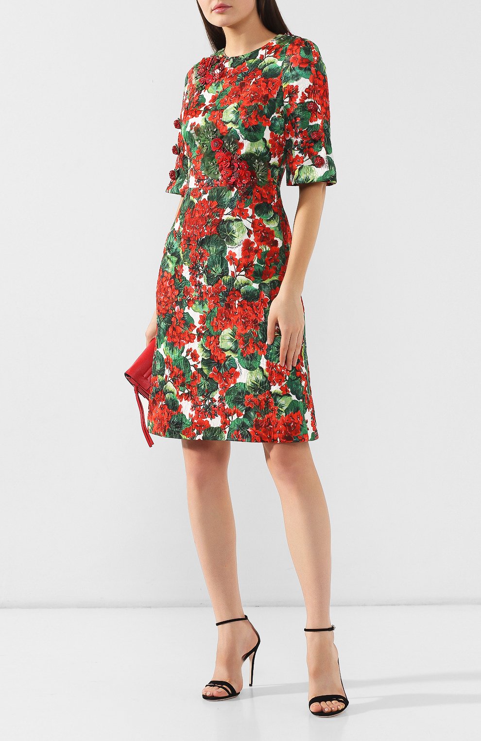 Платье из смеси хлопка и вискозы DOLCE & GABBANA, арт. F6C6WZ/HSMY7, фото 2