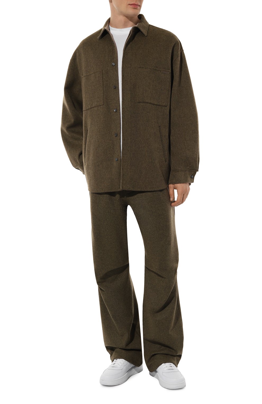 Шерстяные брюки DARKPARK хаки цвета по цене 72600 руб., арт. MTR09/FAW02, фото 2 Шерстяные брюки DARKPARK, арт. MTR09/FAW02, фото 2