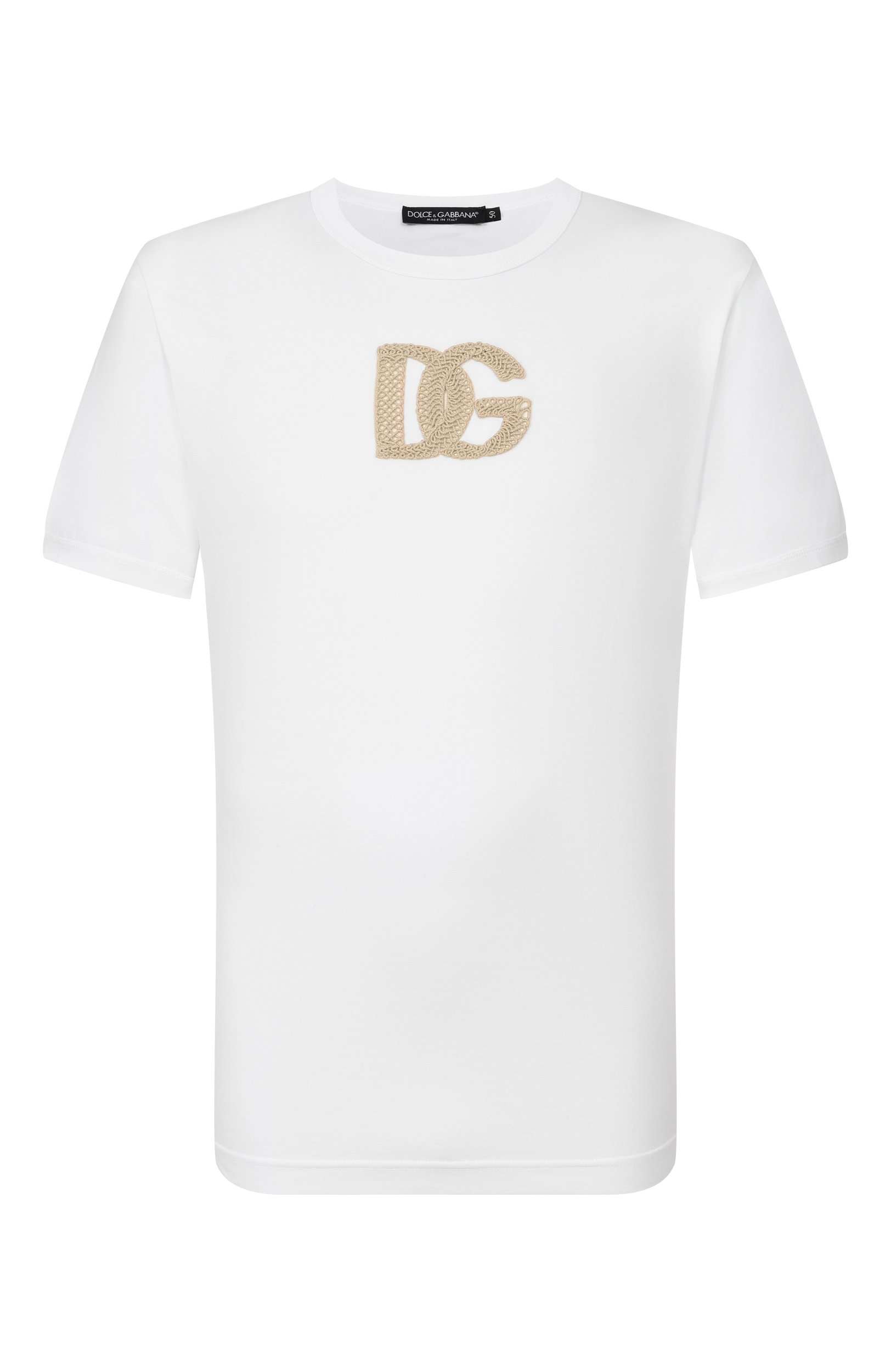Хлопковая футболка DOLCE & GABBANA белого цвета по цене 65300 руб., арт. G8PV1Z/G7Q1Y, фото 1 Хлопковая футболка DOLCE & GABBANA, арт. G8PV1Z/G7Q1Y, фото 1