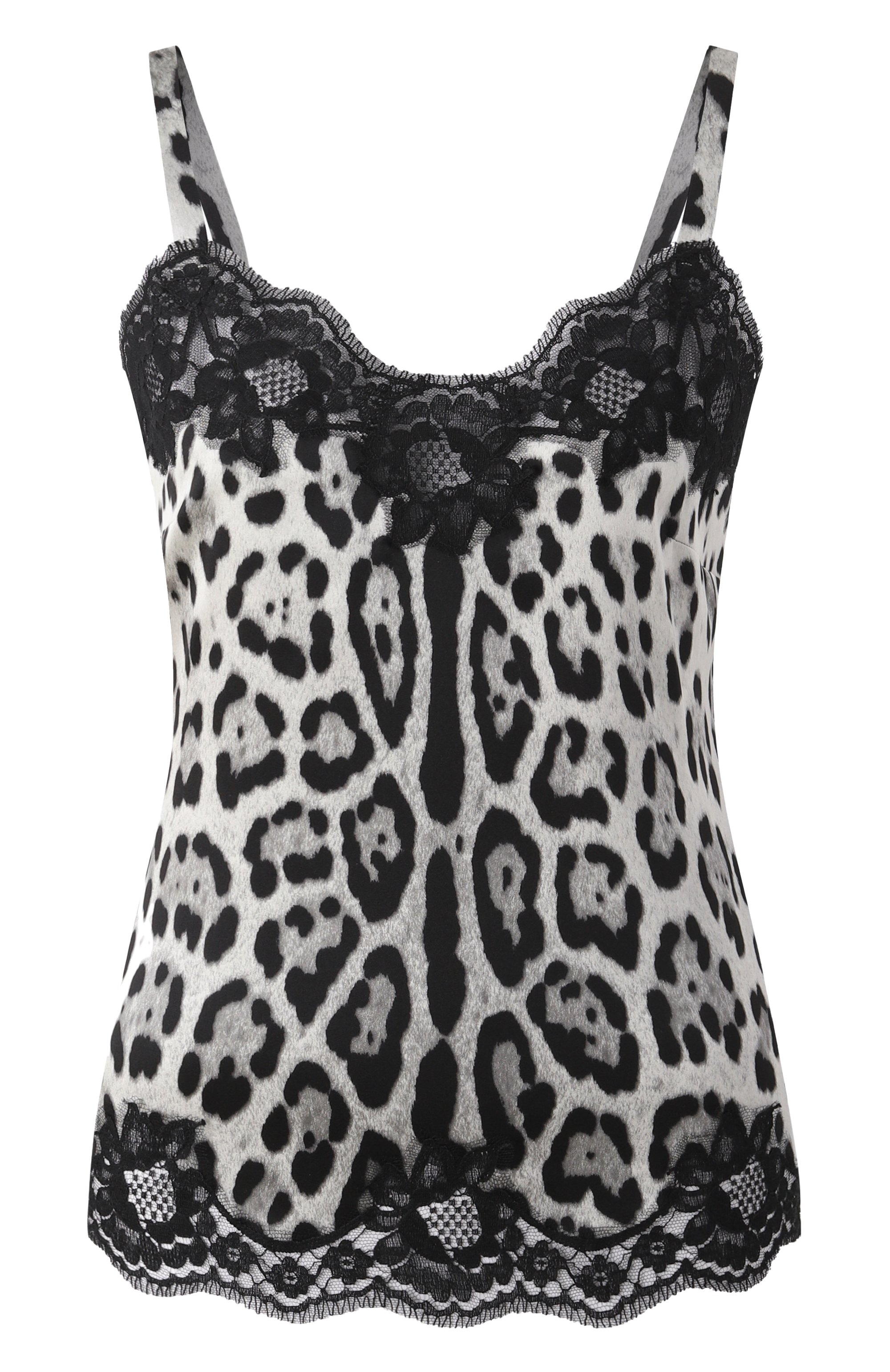 Топ из шелка и хлопка DOLCE & GABBANA леопардового цвета по цене 139500 руб., арт. 07A00T/0N021, фото 1 Топ из шелка и хлопка DOLCE & GABBANA, арт. 07A00T/0N021, фото 1