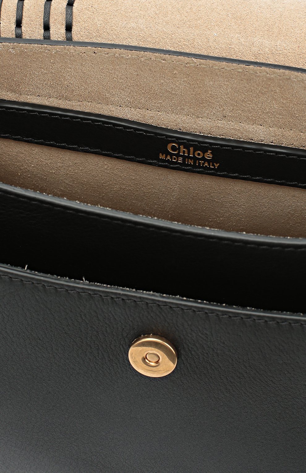 Кожаная сумка hudson small с плетением и металлическим декором CHLOÉ, арт. 3S1219/H68, фото 4