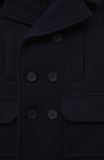 Пальто с жилетом IL GUFO темно-синего цвета по цене 49950 руб., арт. A23GP311M0138/2A-4A, фото 4 Пальто с жилетом IL GUFO, арт. A23GP311M0138/2A-4A, фото 4