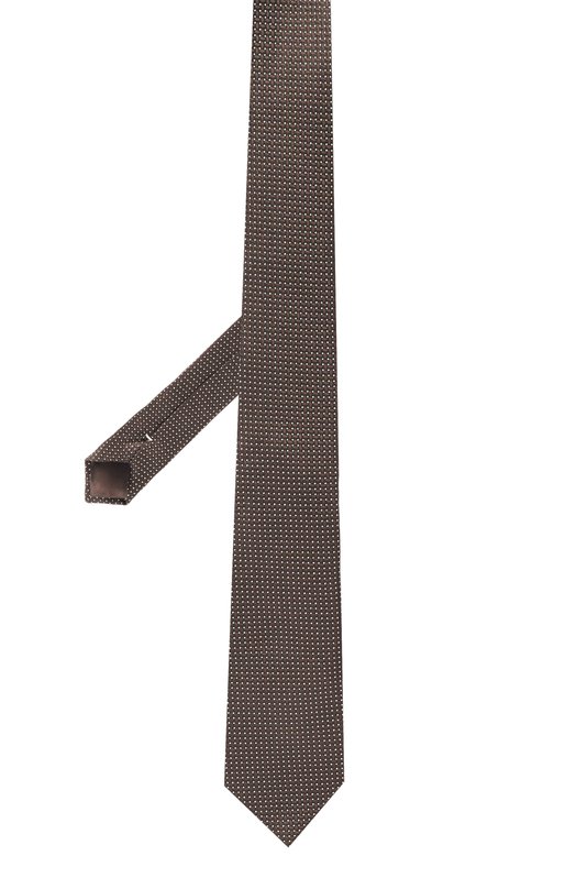Шелковый галстук Canali 18/HJ04559 Коричневый  18/HJ04559 Фото 3