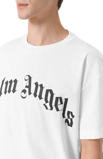 Хлопковая фут�болка PALM ANGELS, арт. PMAA109F25JER003, фото 5