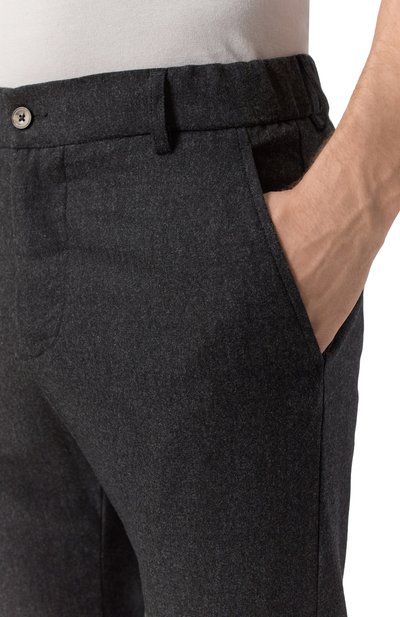 Брюки из шерсти и кашемира MARCO PESCAROLO темно-серого цвета по цене 75300 руб., арт. MANU/5229, фото 5 Брюки из шерсти и кашемира MARCO PESCAROLO, арт. MANU/5229, фото 5