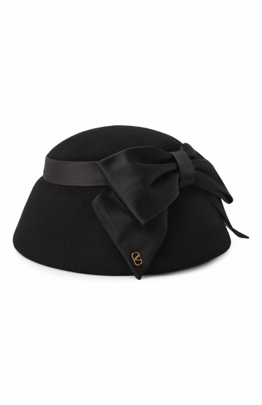 Шерстяная шляпа Valentino 7W2HGA00/LZY Чёрный 7W2HGA00/LZY