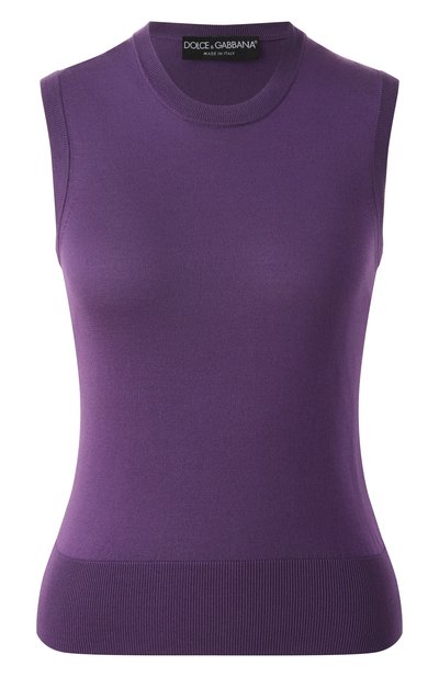 Женский шелковый топ DOLCE & GABBANA, арт. FXT04T/JBSKY