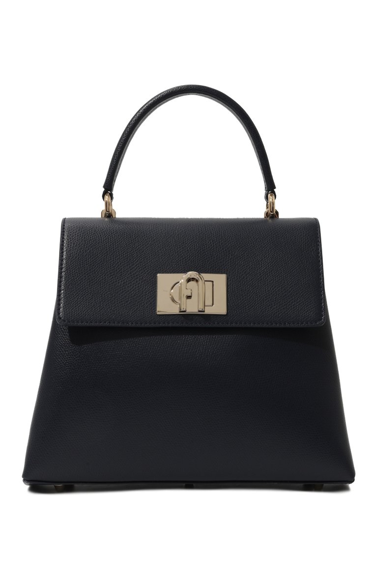 Женская сумка furla 1927 FURLA темно-синего цвета, арт. BAKPACO/ARE000 | Фото 1 (Ремень/цепочка: На ремешке; Материал: Натуральная кожа; Размер: small; Сумки-технические: Сумки top-handle)