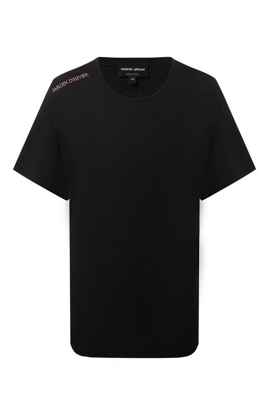 Шерстяная футболка Giorgio Armani 6DAM65/AJTNZ Чёрный 6DAM65/AJTNZ