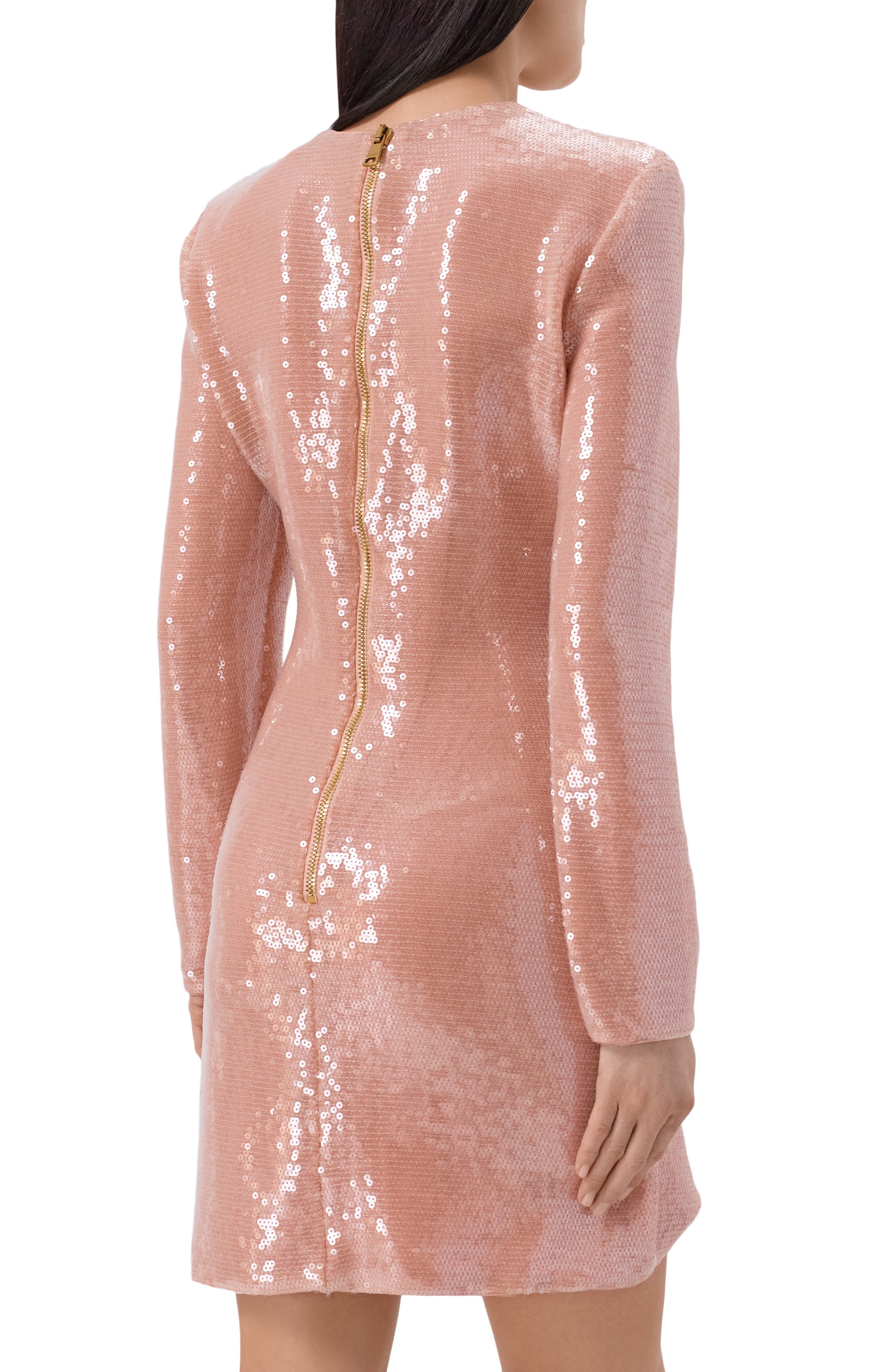 Платье с отделкой пайетками BALMAIN, арт. GF0R8925/XL95, фото 3