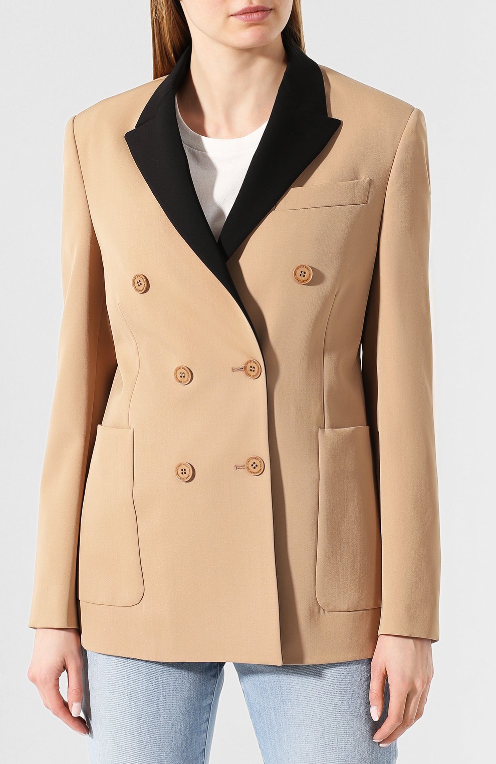 Шерстяной жакет STELLA MCCARTNEY бежевого цвета по цене 124500 руб., арт. 600381/SNB48, фото 3 Шерстяной жакет STELLA MCCARTNEY, арт. 600381/SNB48, фото 3
