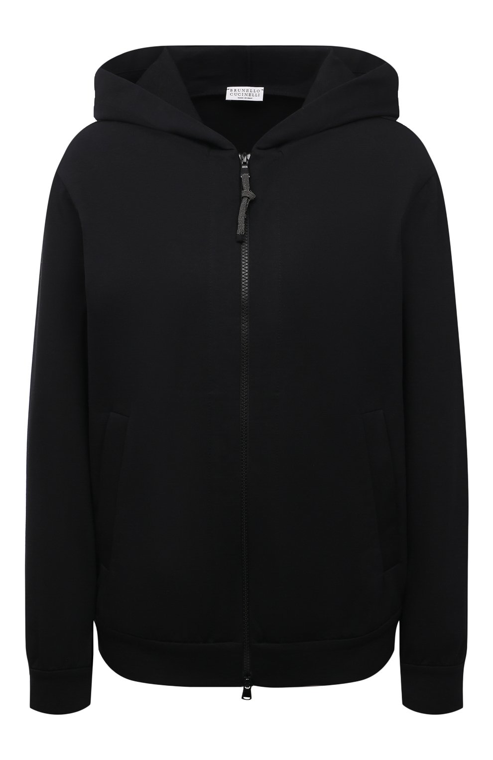 Хлопковая толстовка BRUNELLO CUCINELLI черного цвета по цене 87550 руб., арт. MH827SA306, фото 1 Хлопковая толстовка BRUNELLO CUCINELLI, арт. MH827SA306, фото 1