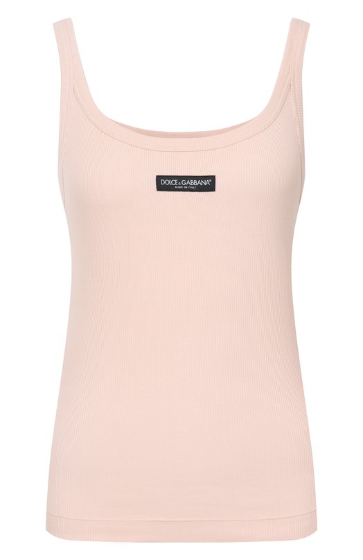 Хлопковая майка Dolce & Gabbana F8W45T/FU7AV Розовый F8W45T/FU7AV