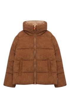 Детская утепленная куртка из вельвета SAVE THE DUCK коричневого цвета, арт. J31460G/C0RALINE/VELY19/4-8 | Фото 1 (Рукава: Длинные; Материал сплава: Проставлено; Материал внешний: Синтетический материал; Драгоценные камни: Проставлено; Материал подклада: Синтетический материал; Кросс-КТ: Утепленные, Демисезон; Ростовка одежда: 6 лет | 116 см, 8 лет | 128 см)