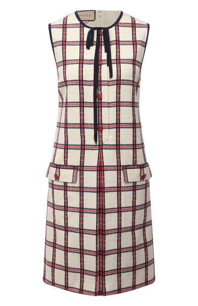 Платье из шерсти и хлопка GUCCI, арт. 657966/ZAGLI, фото 1