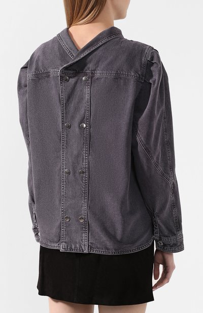 Джинсовая рубашка ISABEL MARANT темно-серого цвета по цене 54650 руб., арт. HT1746-20E010I/ESPERA, фото 4 Джинсовая рубашка ISABEL MARANT, арт. HT1746-20E010I/ESPERA, фото 4