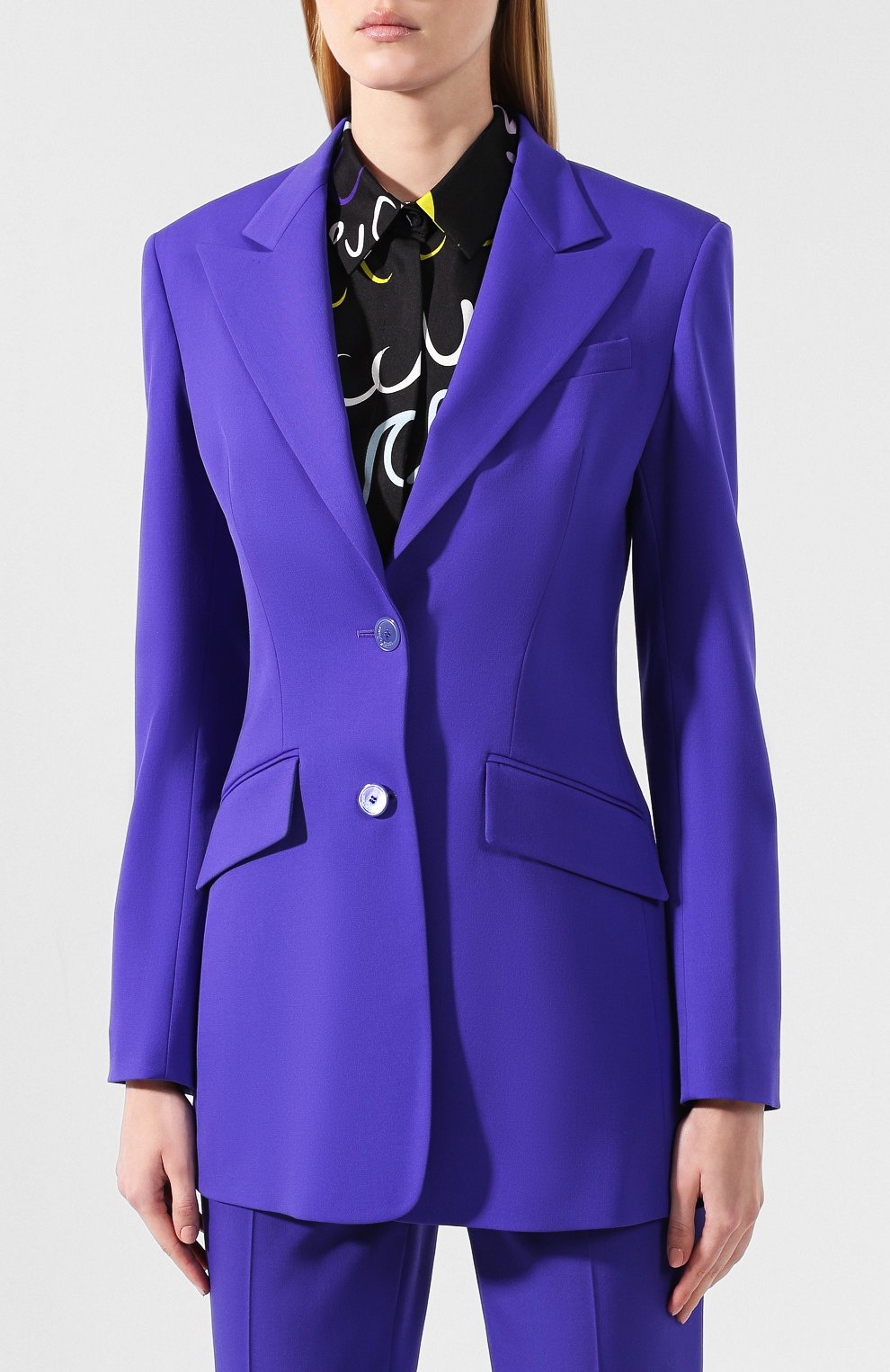 Шерстяной жакет EMILIO PUCCI фиолетового цвета по цене 175000 руб., арт. 9RRB40/9R605, фото 3 Шерстяной жакет EMILIO PUCCI, арт. 9RRB40/9R605, фото 3