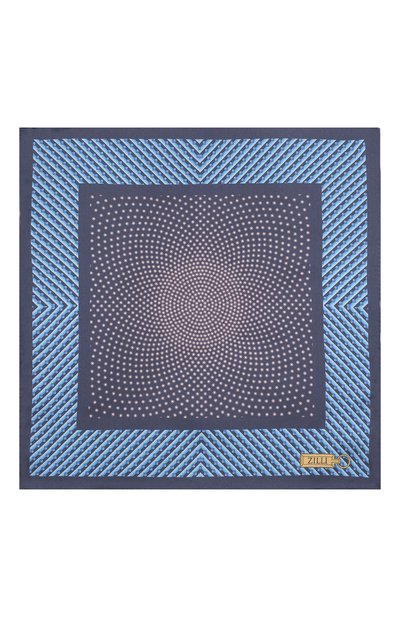 Шелковый платок ZILLI синего цвета по цене 9900 руб., арт. 51606/HANDKERCHIEF, фото 3 Шелковый платок ZILLI, арт. 51606/HANDKERCHIEF, фото 3