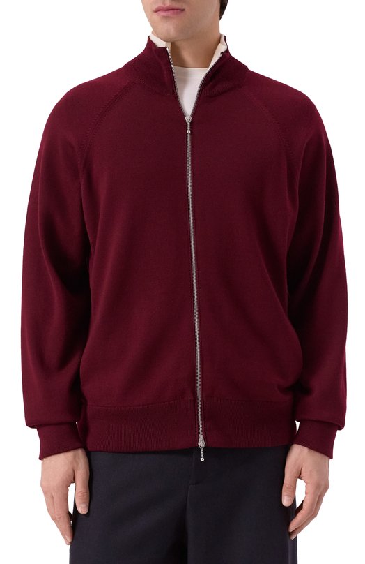 Шерстяной кардиган Jil Sander J22HP0040-J14782 Бордовый  J22HP0040-J14782 Фото 3