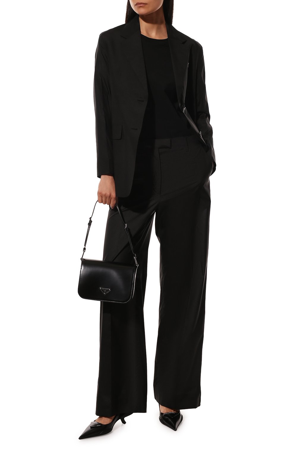 Шелковые брюки PRADA, арт. P286F-10GP-F0002-221, фото 2