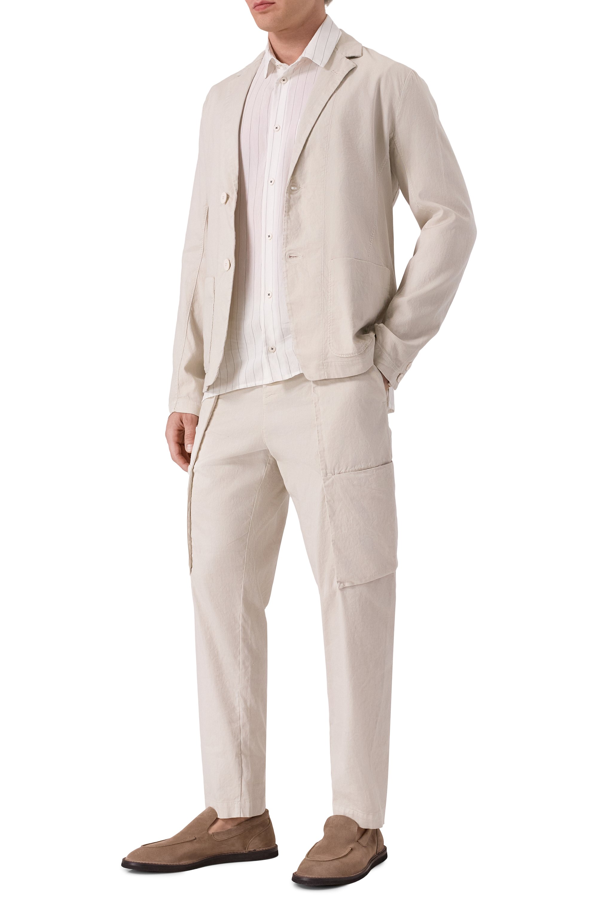 Брюки-карго из хлопка и льна TRANSIT, арт. CFUTRZE141, фото 2