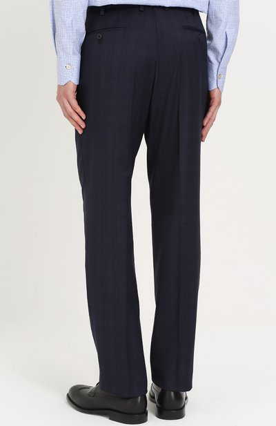 Шерстяные брюки в клетку прямого кроя BRIONI, арт. RPL6/06AAM/TIGULLI0, фото 4