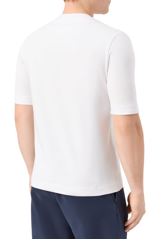 Хлопковая футболка Dirk Bikkembergs BMT1240 Белый  BMT1240 Фото 4
