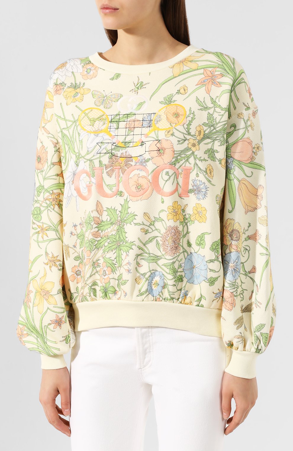 Хлопковый свитшот GUCCI разноцветного цвета по цене 79950 руб., арт. 562199/XJBIL, фото 3 Хлопковый свитшот GUCCI, арт. 562199/XJBIL, фото 3