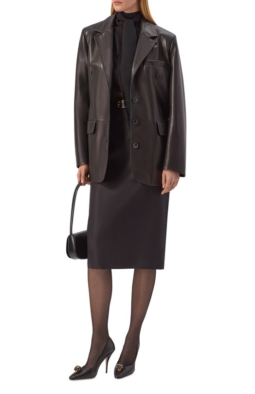 Кожаный жакет MVST M25.1PW.L009/NAPPA CREAM Чёрный  M25.1PW.L009/NAPPA CREAM Фото 2