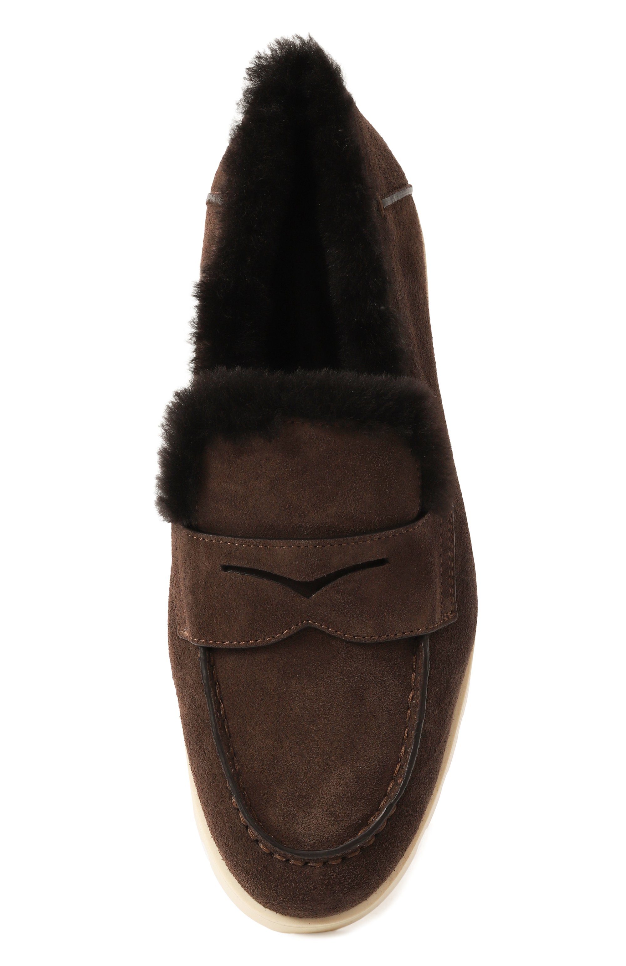 Замшевые пенни-лоферы SANTONI, арт. WUDG71132TIRAPFR, фото 6