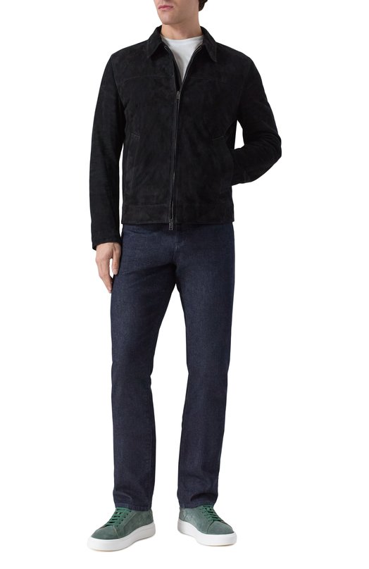 Замшевые кеды Kiton USSA268N0127908 Зелёный  USSA268N0127908 Фото 2