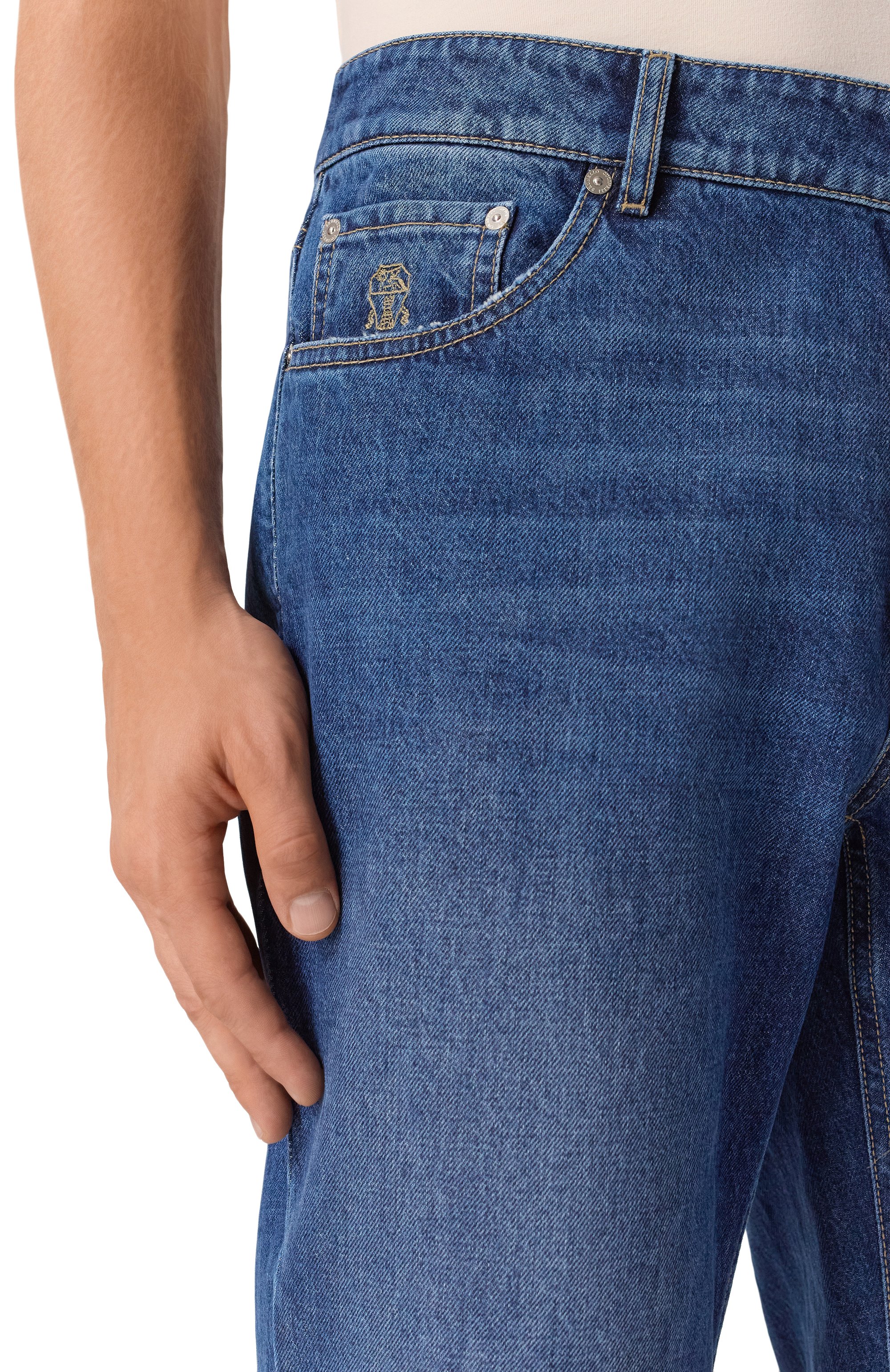 Джинсы traditional fit BRUNELLO CUCINELLI, арт. M241PB3210, фото 5