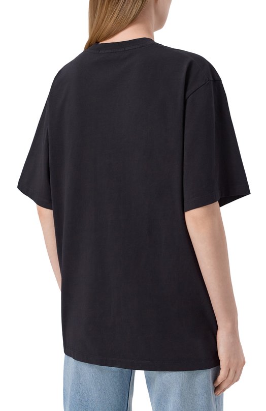 Хлопковая футболка MSGM 4041MDM133SE/267285 Чёрный  4041MDM133SE/267285 Фото 4