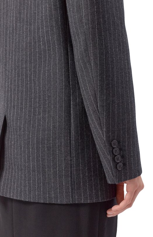 Шерстяной жакет Saint Laurent 843367/Y802W Серый  843367/Y802W Фото 5