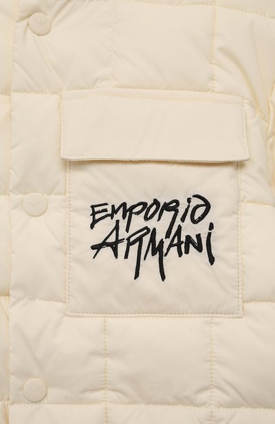 Утепленная куртка EMPORIO ARMANI кремового цвета по цене 26350 руб., арт. EB000039/AF10455, фото 3 Утепленная куртка EMPORIO ARMANI, арт. EB000039/AF10455, фото 3
