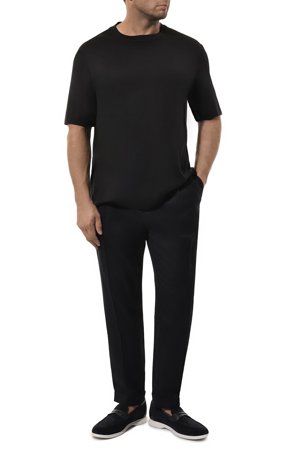 Футболка из шелка и хлопка BRUNELLO CUCINELLI, арт. MH8361308W, фото 2