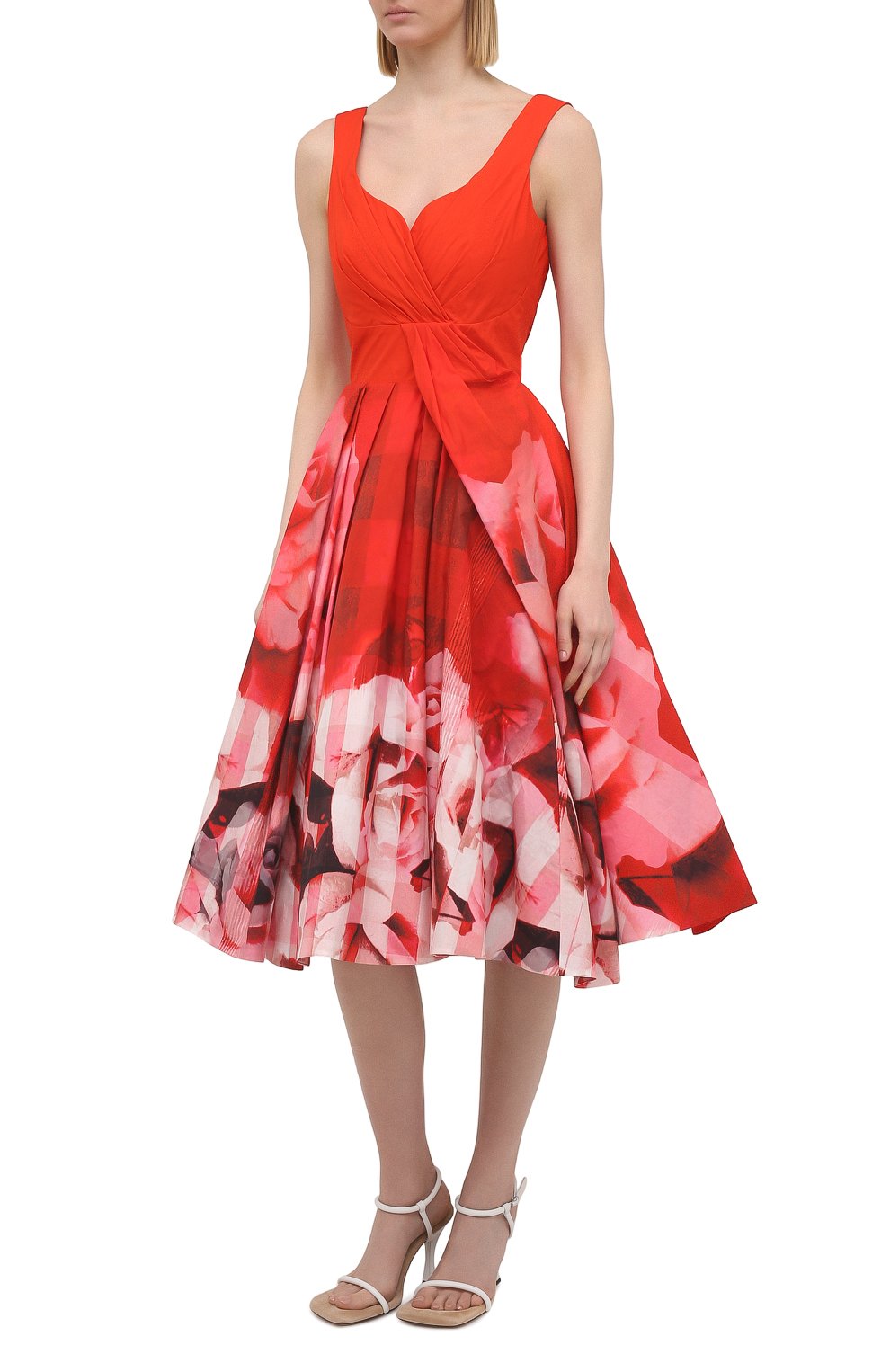 Хлопковое платье ALEXANDER MCQUEEN, арт. 651668/QCACD, фото 3