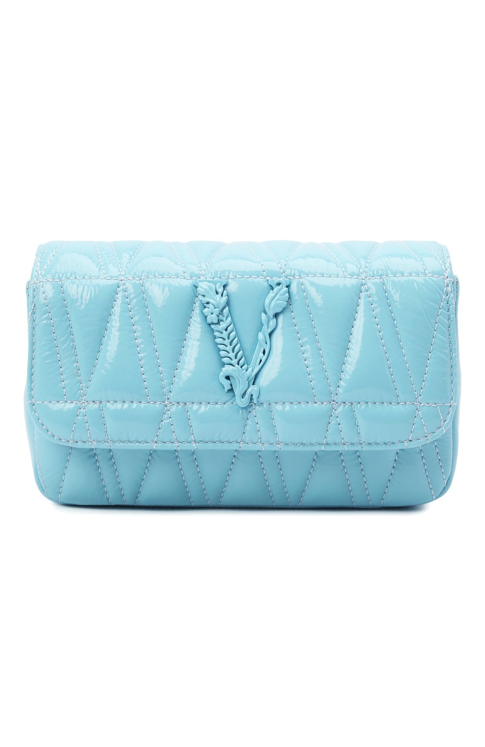 Сумка virtus VERSACE голубого цвета по цене 119500 руб., арт. DBFI002/DNAPLT, фото 1 Сумка virtus VERSACE, арт. DBFI002/DNAPLT, фото 1