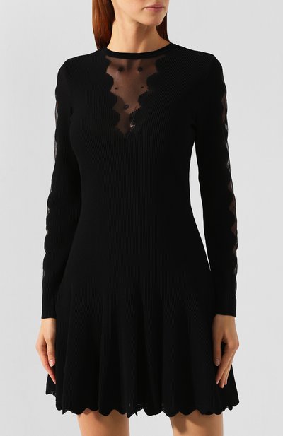 Платье из смеси вискозы и шелка ALEXANDER MCQUEEN, арт. 585220/Q1AD9, фото 3
